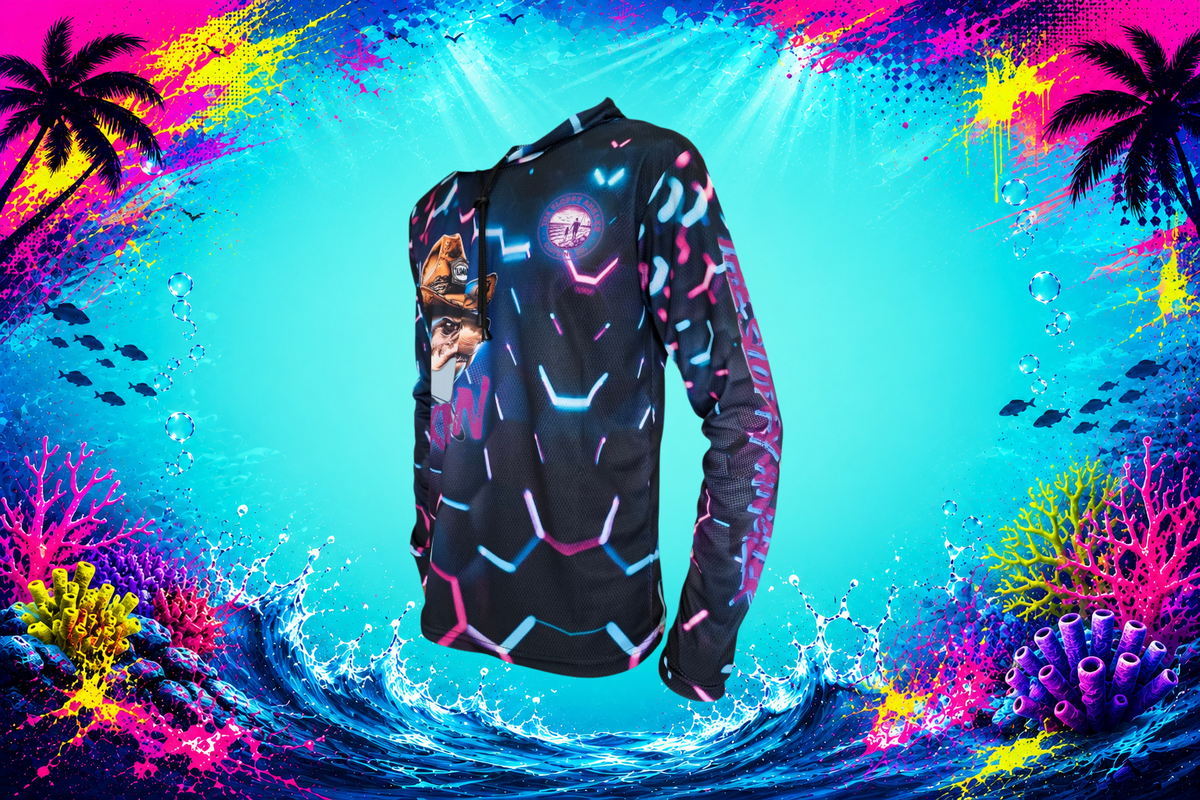 The Taxman - Fishing Hoodie Neon Glow