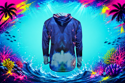 The Taxman - Fishing Hoodie Neon Ocean